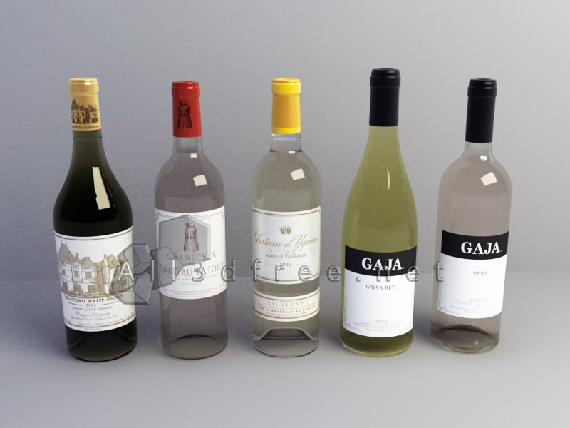 3d Model - Wine collection 005