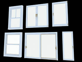3d window model - Slide and casement Window 008