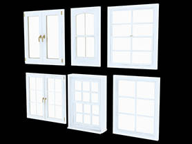 3d window model - Slide and casement Window 009