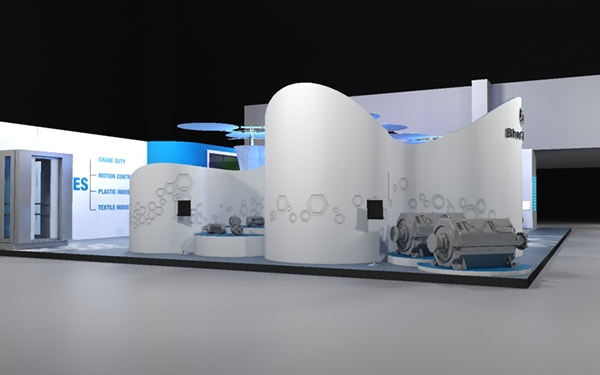 Abstract concept exhibition hall design
( B view )