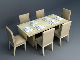 dining set 3d model