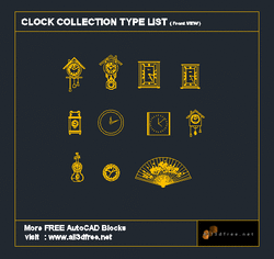 AutoCAD Blocks Clocks Collection 