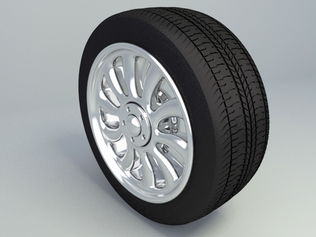 free 3D model rim & tire download