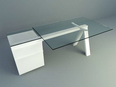 simple office glass table design