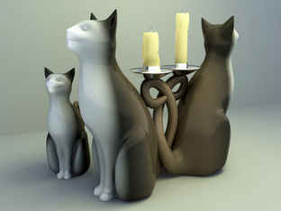 display decoration model , deco display design, cat display with candle