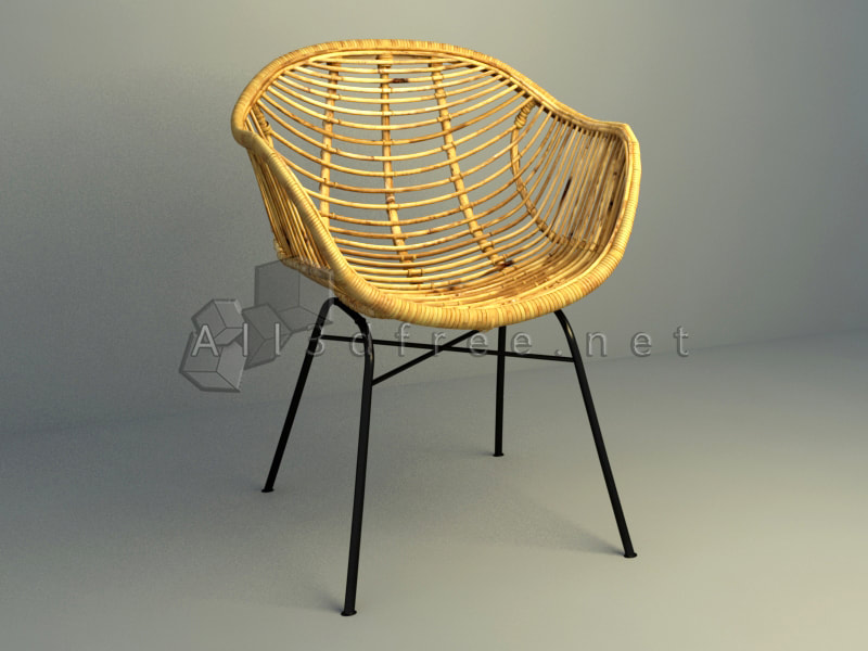 3d model of Modern Rattan Chair