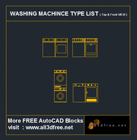 AutoCAD Block washing machine Collection 002