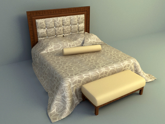 3d model bed free download, elegant brown color bed design