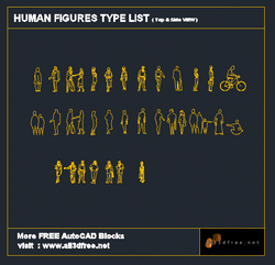 AutoCAD Blocks Human Figures Collection 007