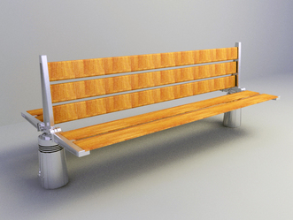 free 3D model outdoor bench download