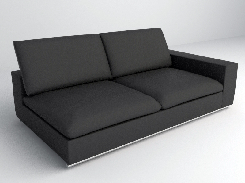 2 Seater  sofa 3d  model  download for free 001