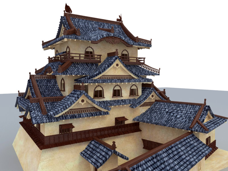 architecture 3d models free download - japan temple