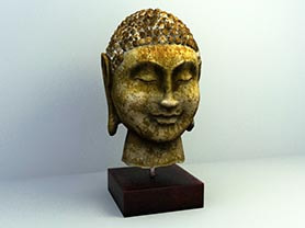 artifacts 3d model free download - Buddha Decoration 007