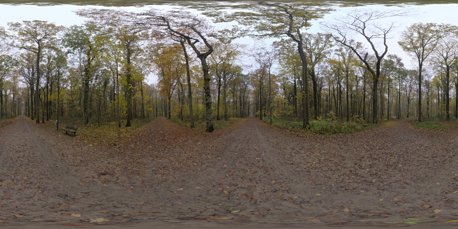 autumn crossing full view for HDRI