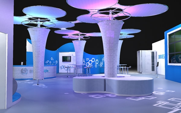 Abstract concept exhibition hall design
( C view )