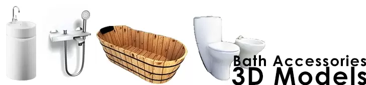Bathroom 3D Models Collection for free, 3d modelling free download, 3d objects free, free 3d models