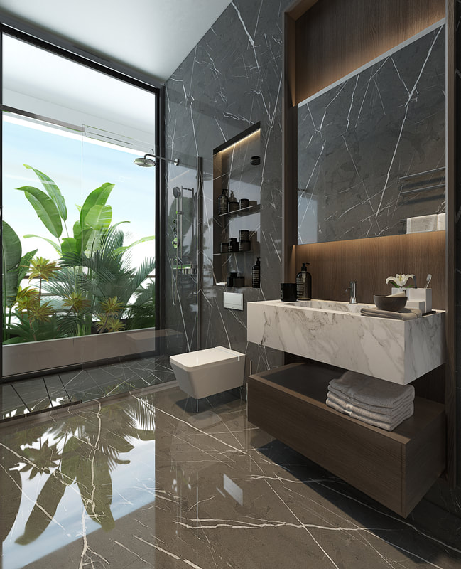 bathroom with elegant design style