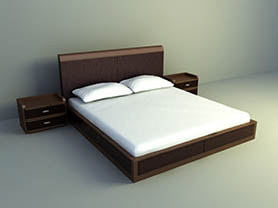 bed 3d models - Full bed 010