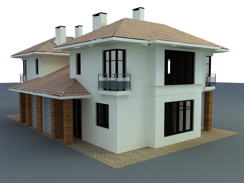 building 3d models - bungalow 1