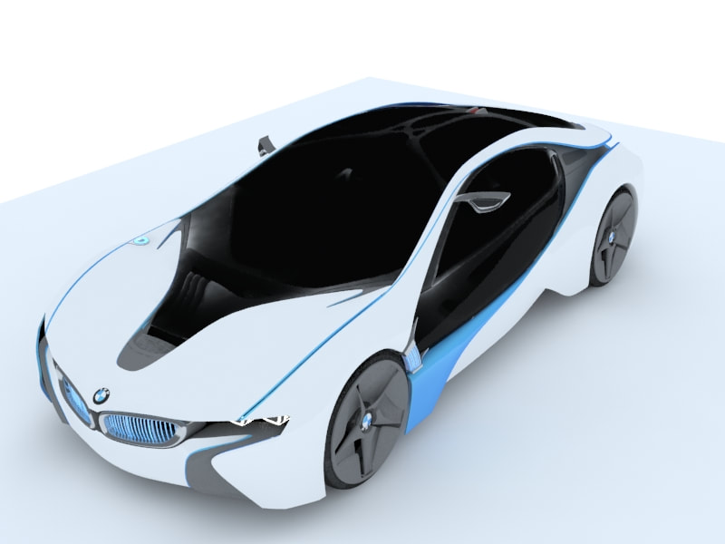car 3d models free download - bnw hybrid car