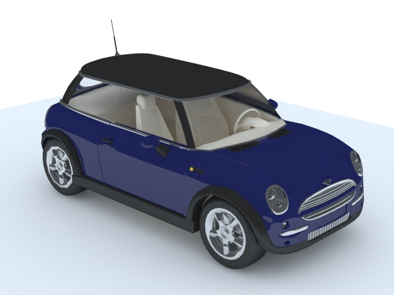 car 3d models free download obj - mini cooper