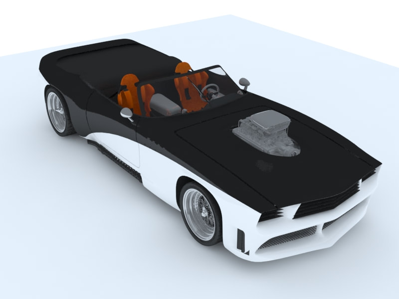 car 3d models free download obj - roadster