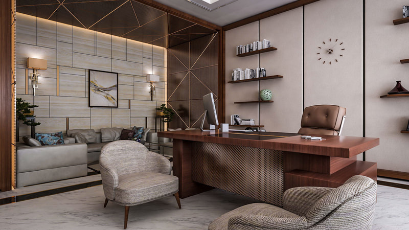 Modern style office room design with "luxury" concept (G view)