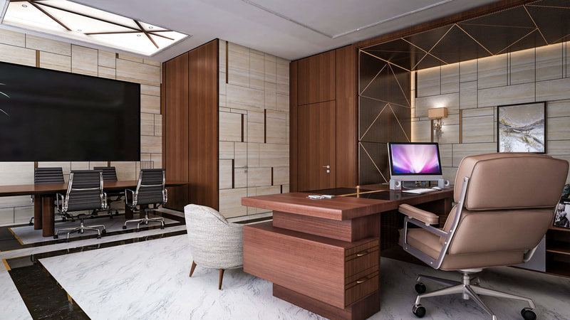 Modern style office room design with "luxury" concept (H view)