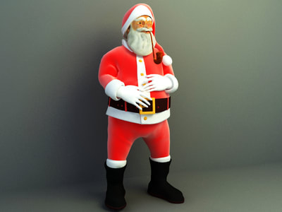 christmas decoration 3d model free download - Santa Claus 013