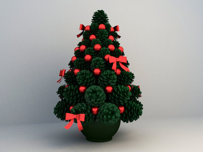 christmas decoration 3d model free download - tree decoration 010