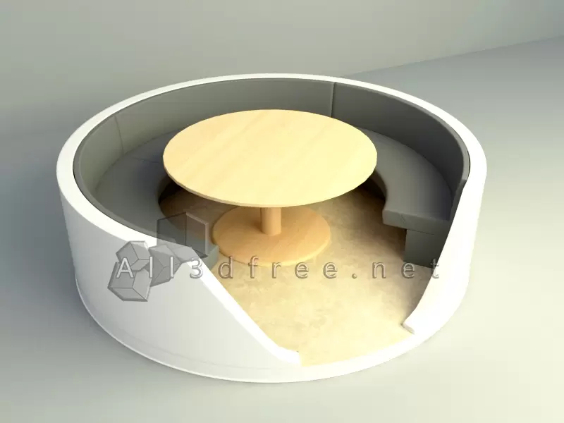circle dining table and chairs 007