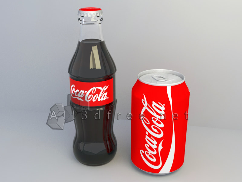 3D Model Kitchenware Collection - Cola drinks