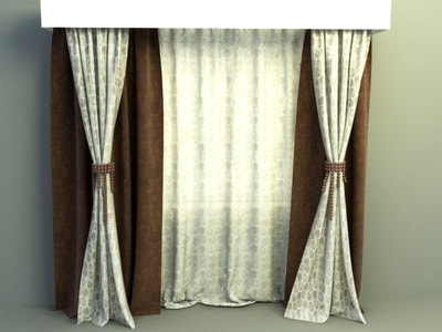 curtain 3d model free download - Europen Curtain Design 003
