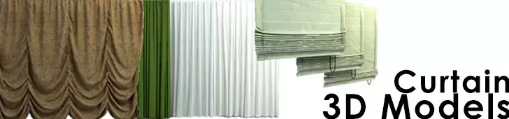Curtain free 3d model collection