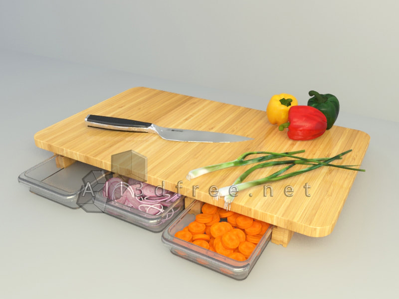 3D Model Kitchenware Collection - Cutting board