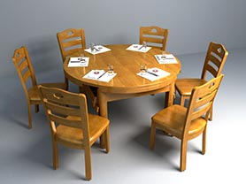 dining set 3d model 008