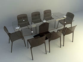 dining table set 3d model free download 006