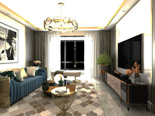 3d models scene Living area design download