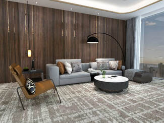 3d interior scene modern living area concept design