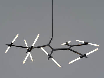 Modern hanging lamp with twig light design