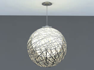 modern pendant lamp with round concept design