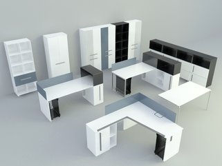 modern concept office furnishing 