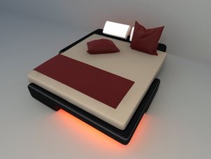 modern concept design bed 3d model