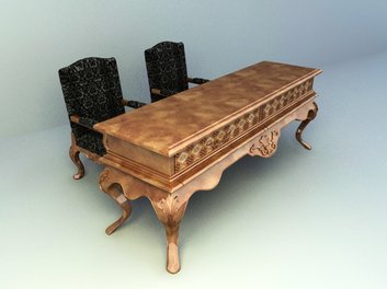 European solid wood office reception tables and chairs