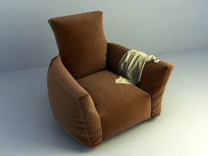 3d model single seater lounge sofa free download