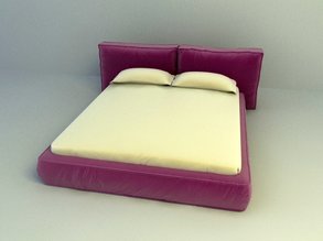 simple concept design bed 3d model