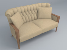 Chesterfield sofa 3d model