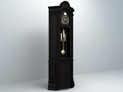 3D Model Clock High Cabinet free download