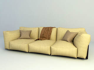 3d model of sofa 004 - 3 seat sofa