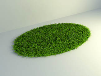 green 3d fur ellipse carpet design free download